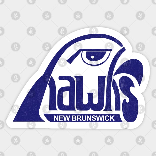 Defunct New Brunswick Hawks Hockey 1982 Sticker by LocalZonly